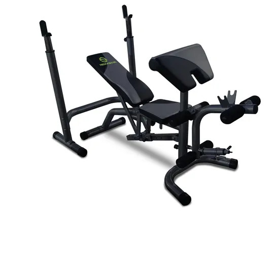 Hantelbank, neues Gewichtheberbett, verstellbares Gewichtheberbett mit Hantelhocker, Funktionen für den Heim- und Fitnessstudiogebrauch, Modell: Wb111